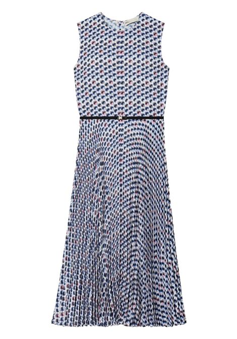 Blue printed twill dress Tory burch - women